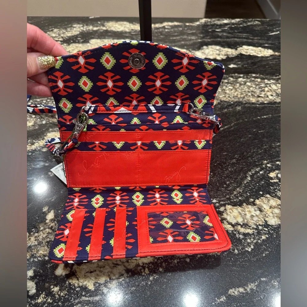 Vera Bradley Red and Blue Crossbody Bag - Picture 7 of 8